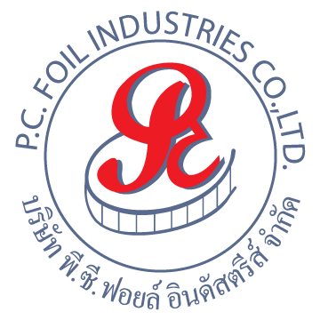 บริษัท พี.ซี.ฟอยล์ อินดัสตรีส์ จำกัด © 2544 | P.C. FOIL INDUSTRIES CO.,LTD | รับผลิต ฝาฟอยล์ ซองฟอยล์ ฟอยล์ม้วน ชริ้งค์ฟิล์ม BLISTER Logo